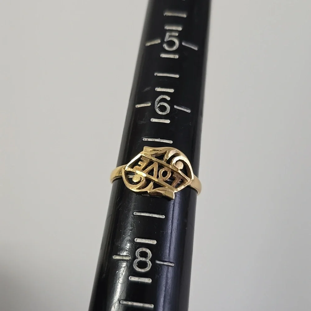 14K Solid Gold Love (Proposal) (Self Love Reminder) Ring